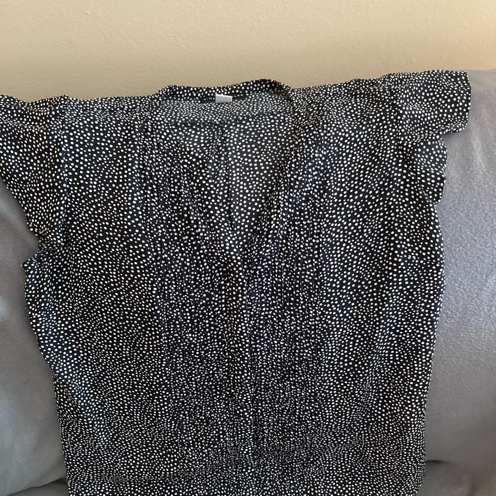 Button down women’s blouse with ruffles